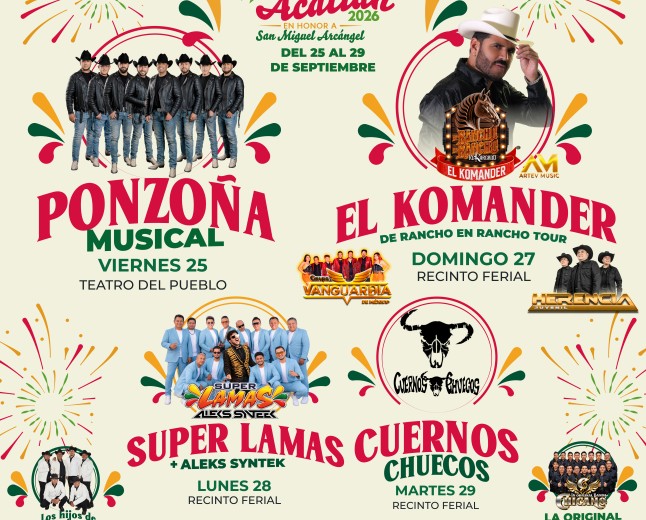 ¡Arranca con todo la Expo Feria Acatlán 2026 en honor a San Miguel Arcángel! Cartelera oficial de lujo y fechas confirmadas