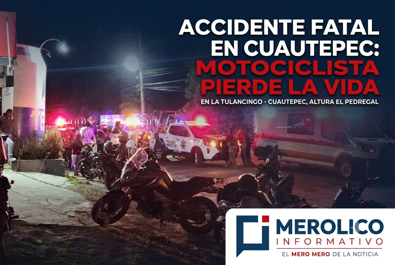 Fallece joven motociclista en presunto accidente sobre la carretera Tulancingo-Cuautepec